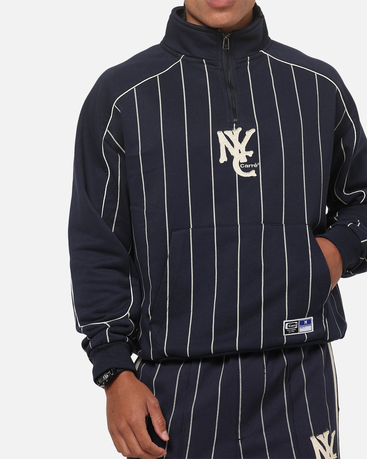Carre New York City Series Quarter Zip Crewneck Navy - image 6