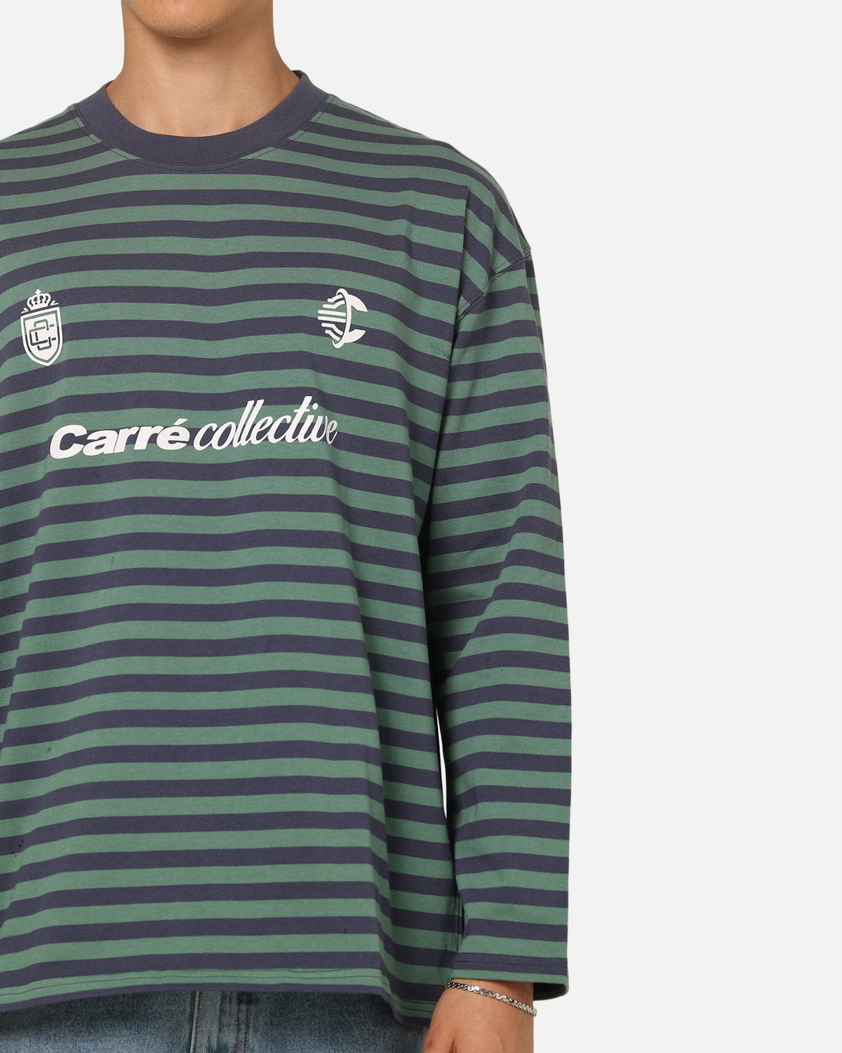 Carre Collective Stripe Long Sleeve T-Shirt Navy Stripe - image 6