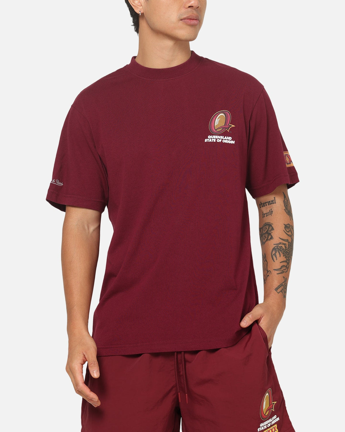 Mitchell & Ness Queensland Maroons Vintage T-Shirt Maroon - image 6