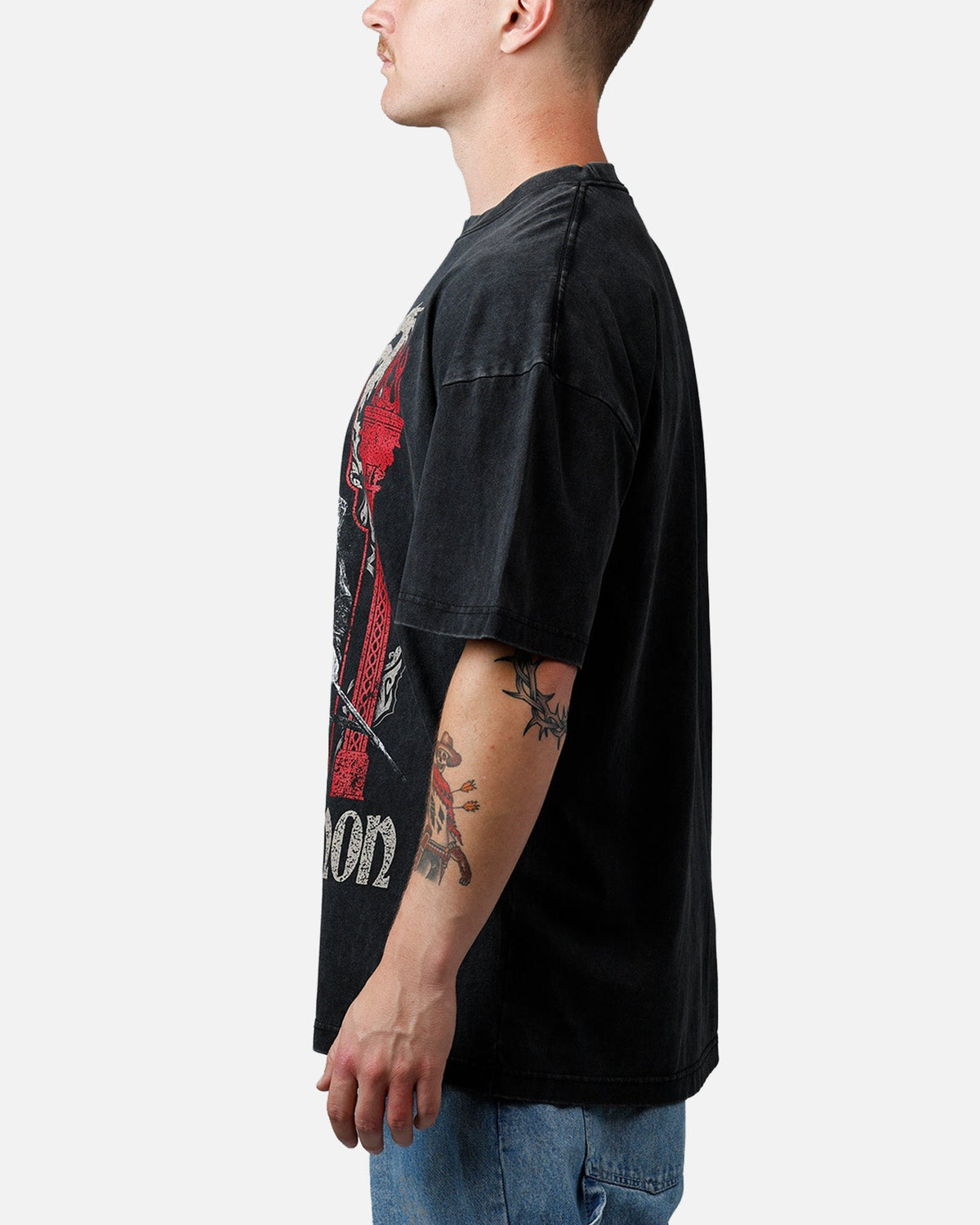 73Studio X House Of The Dragon Prince Of Daemon T-Shirt Washed Charcoal - image 5