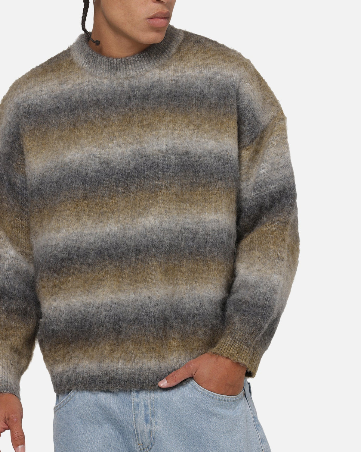 Carre Ombre Knitted Jumper Brown Stripe - image 6
