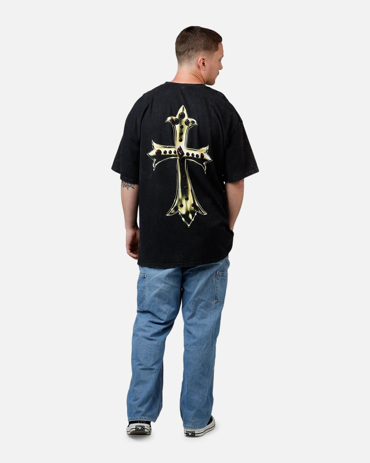 73Studio X WWE Rey Mysterio Independence T-Shirt Black Acidwash - image 6