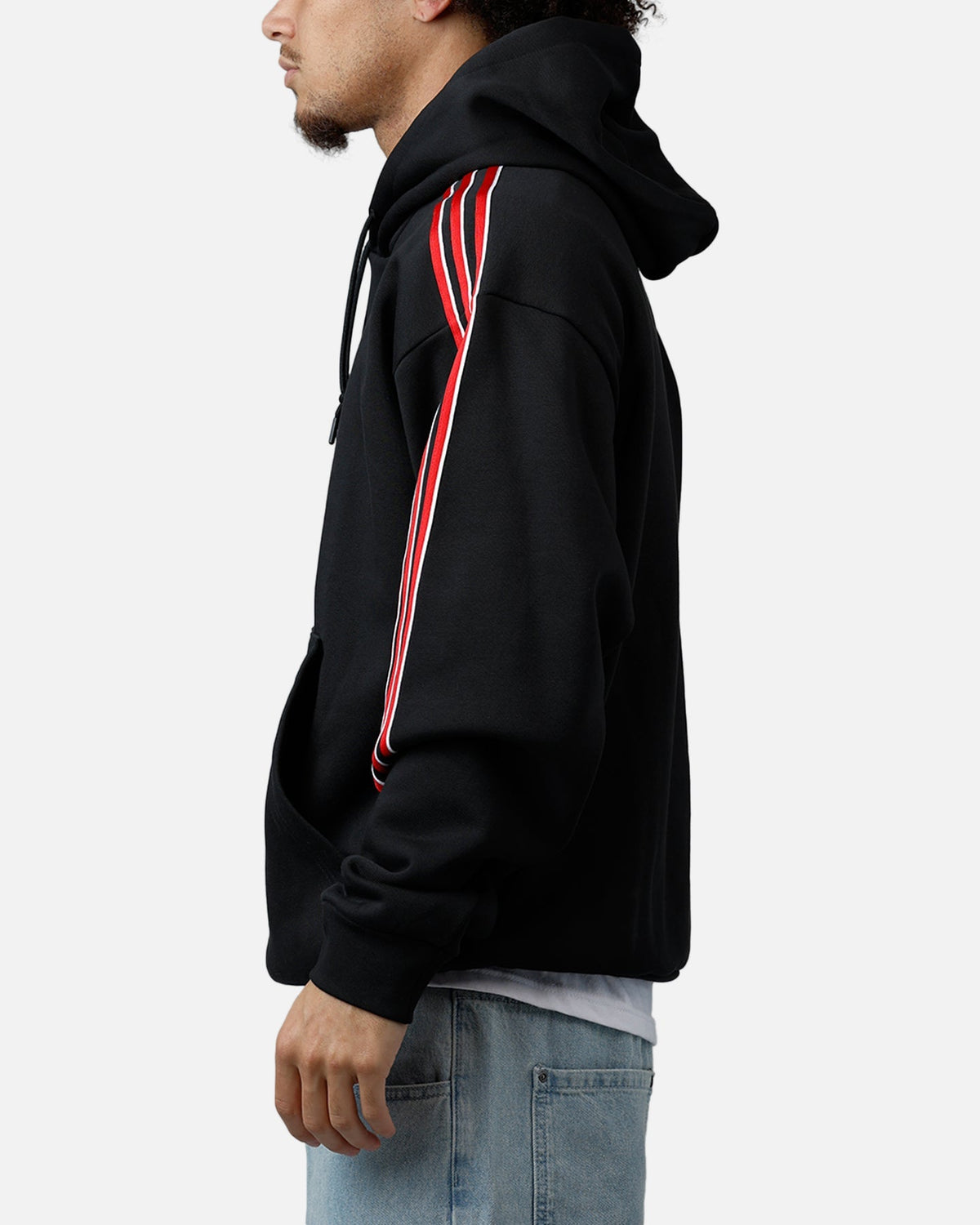 Adidas Three Stripes Hoodie Black/Red - image 5
