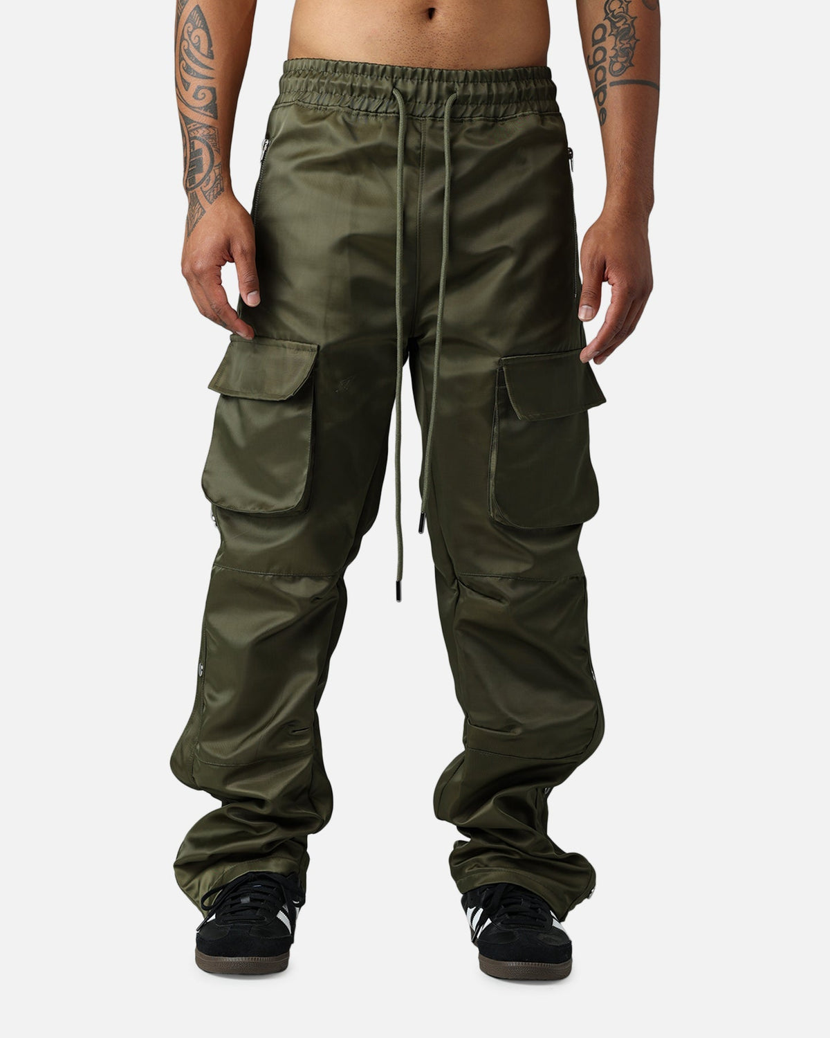 MNML Snap Front Cargo Pants Olive - image 6