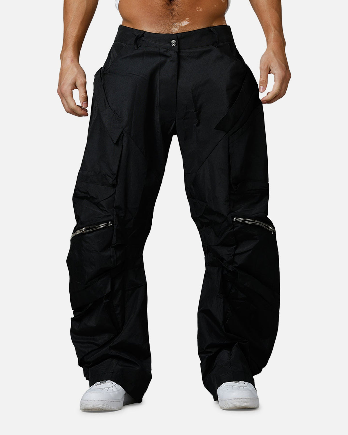 MNML Zip Cargo Tech Pants Black - image 6
