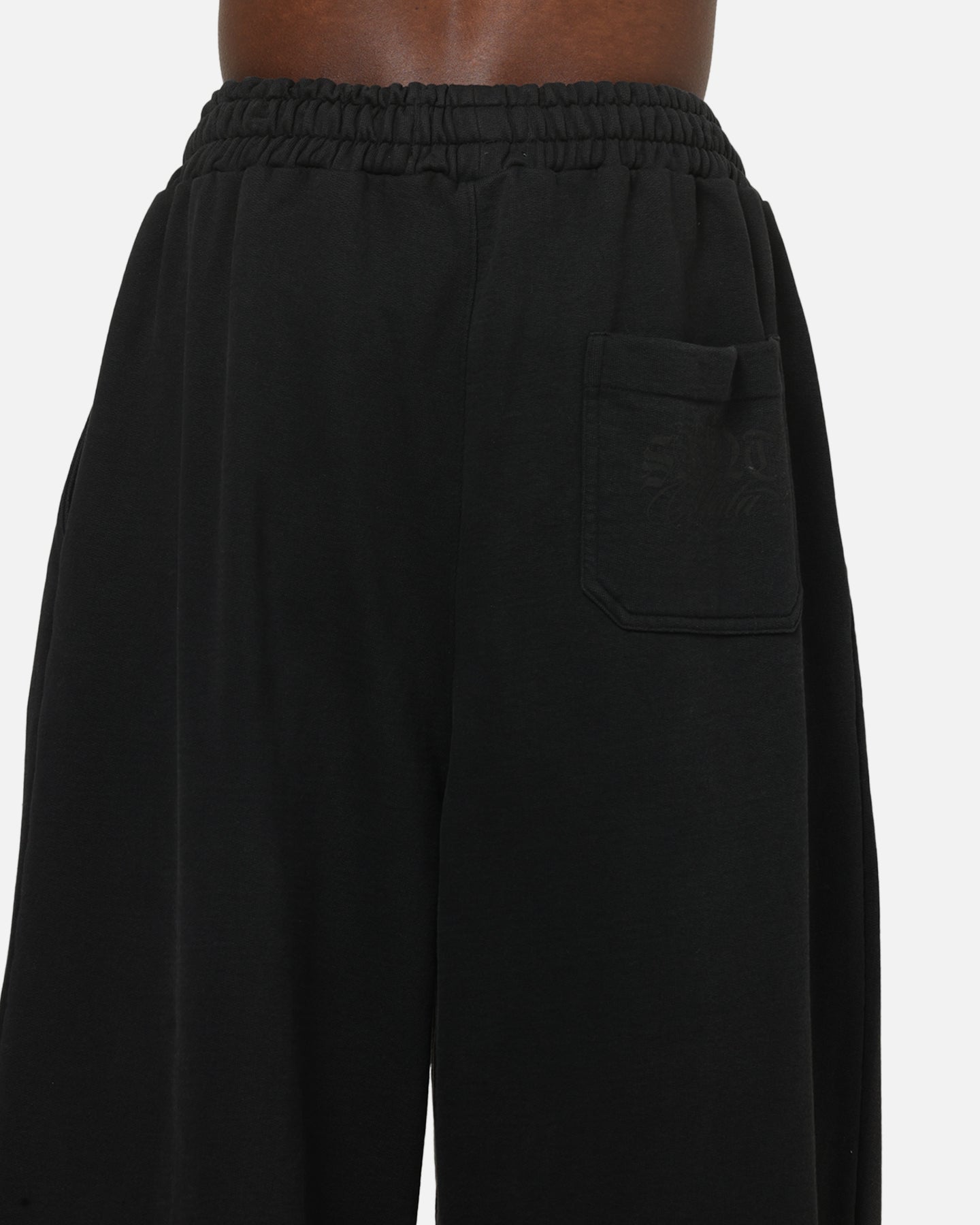 Saint Morta Distressed Baggy Sweatpants Black Wash