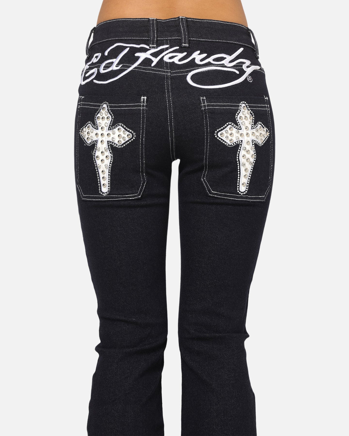 Ed Hardy Women's Stellar Bootcut Jeans Mid Blue - image 8