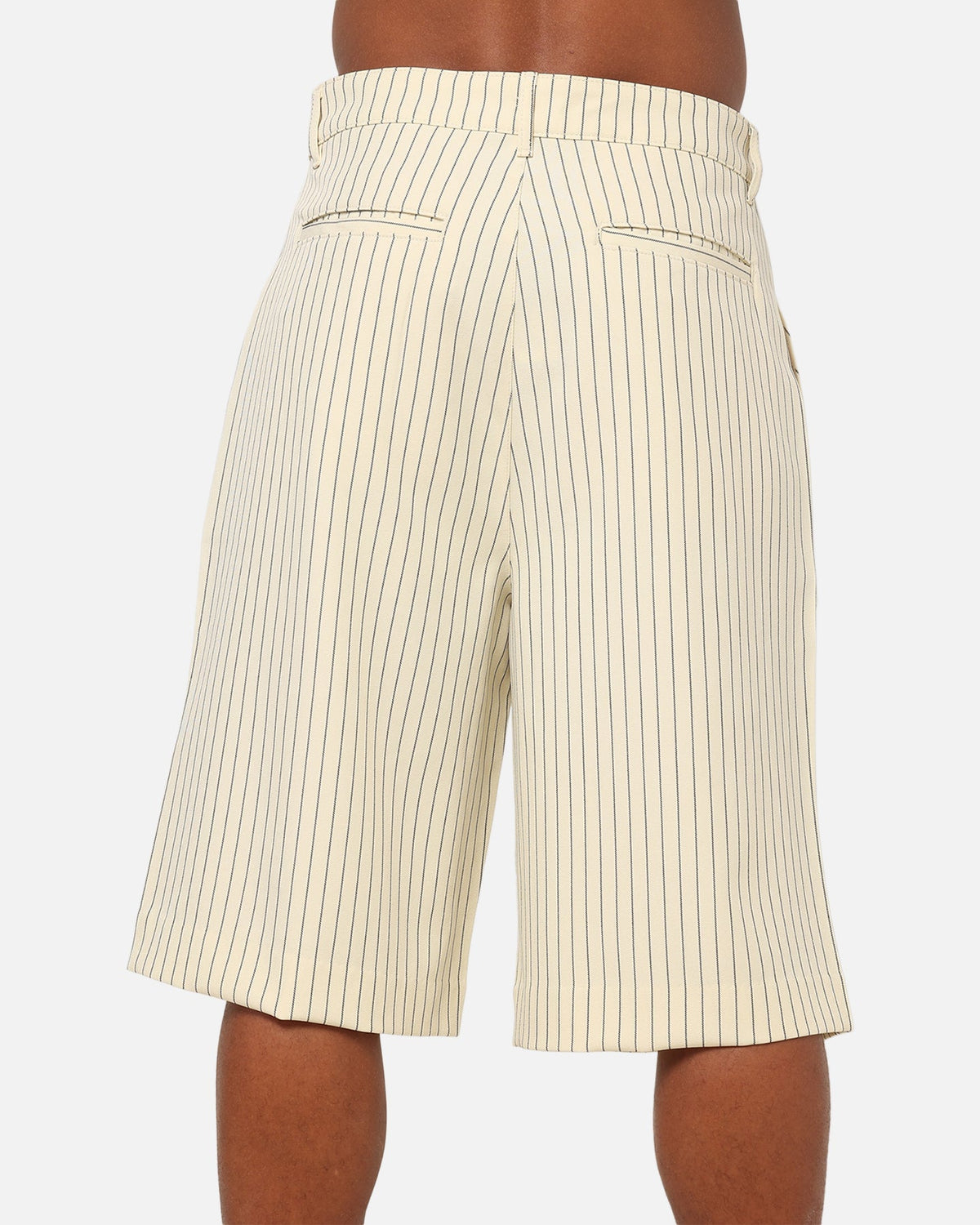 Carre Heritage Pleated Shorts Off White Pinstripe - image 8