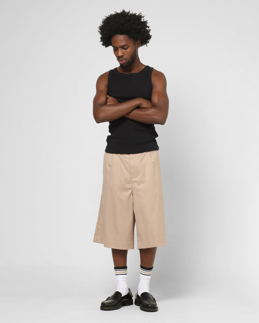 Carre Heritage Pleated Shorts Tan - image 2