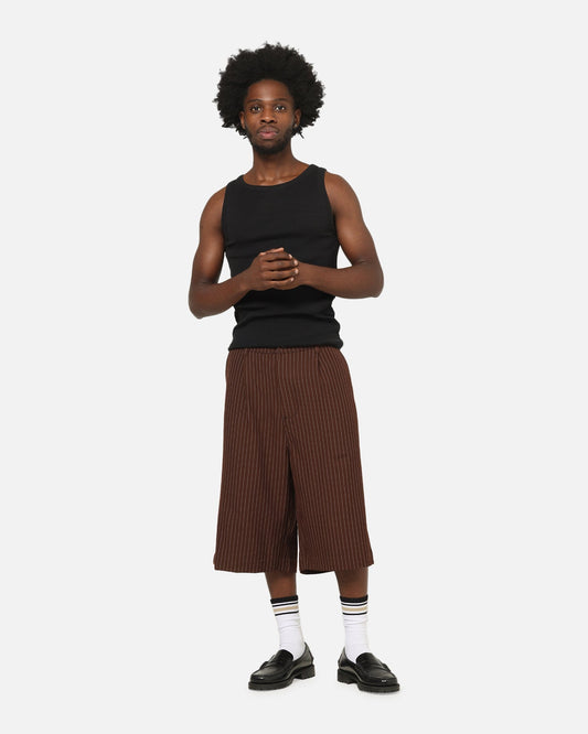 Carre Heritage Pleated Shorts Brown - image 2