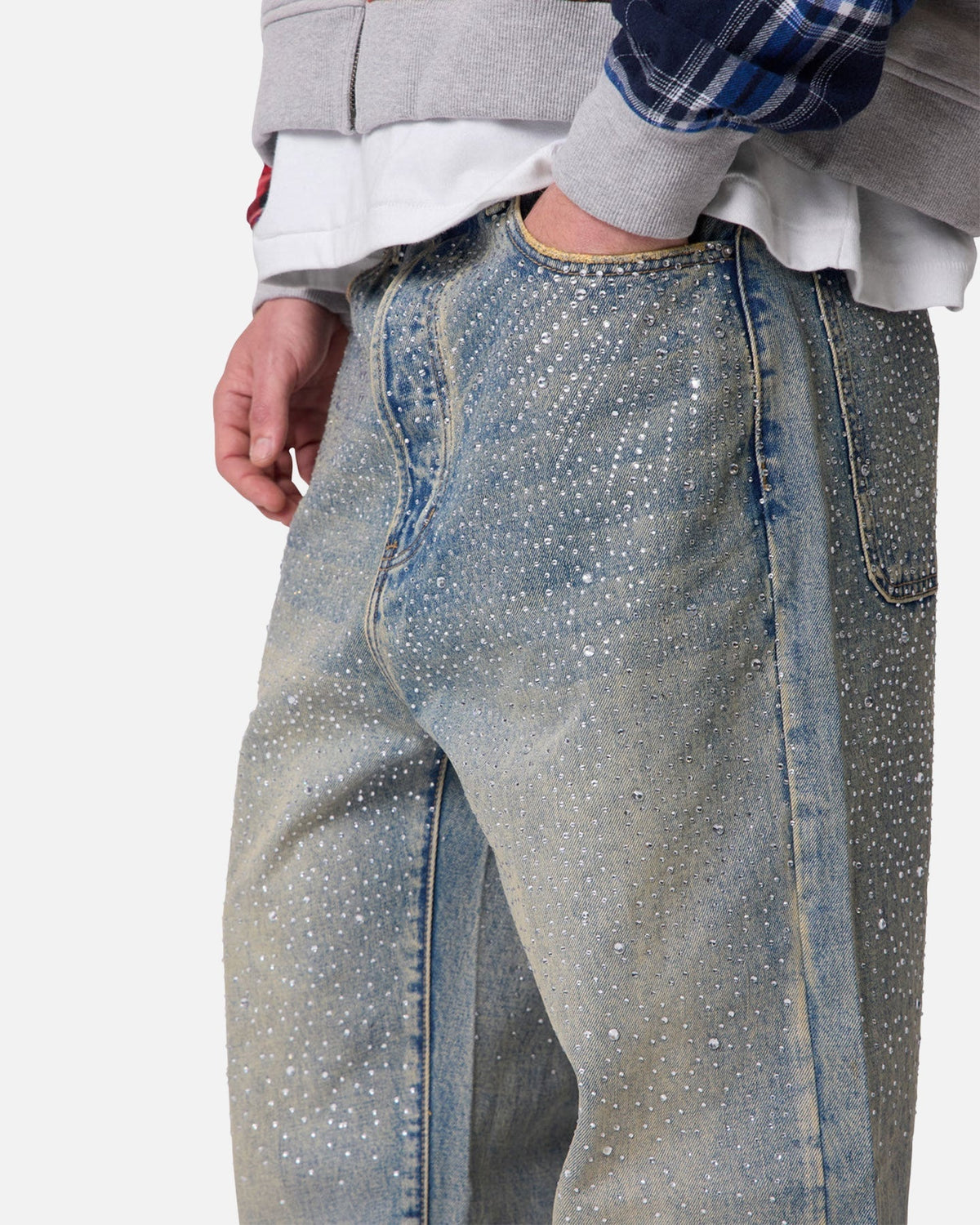 MNML Ultra Baggy Gem Denim Jeans Blue - image 6