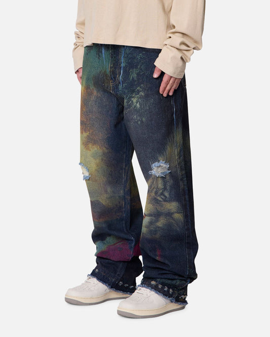 MNML Ultra Baggy Wolf Denim Jeans Multi - image 2