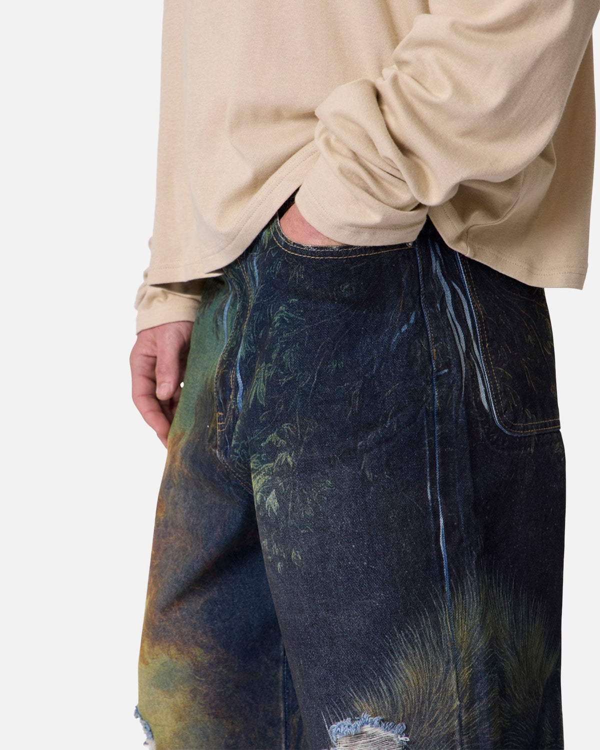 MNML Ultra Baggy Wolf Denim Jeans Multi - image 6
