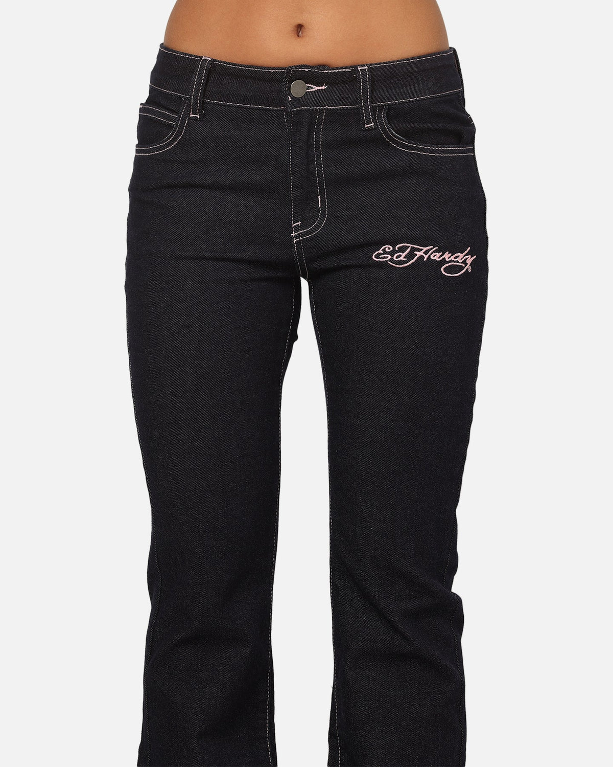 Ed Hardy Women's Rose Bootcut Jeans Raw Indigo