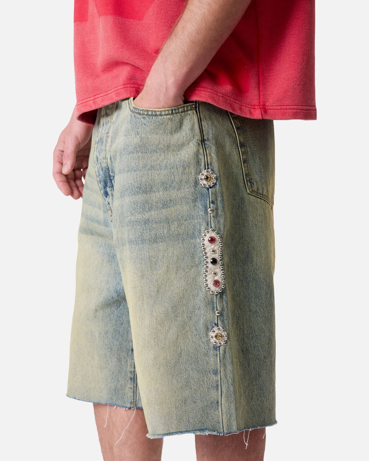 MNML Baggy Mojave Denim Shorts Blue - image 6