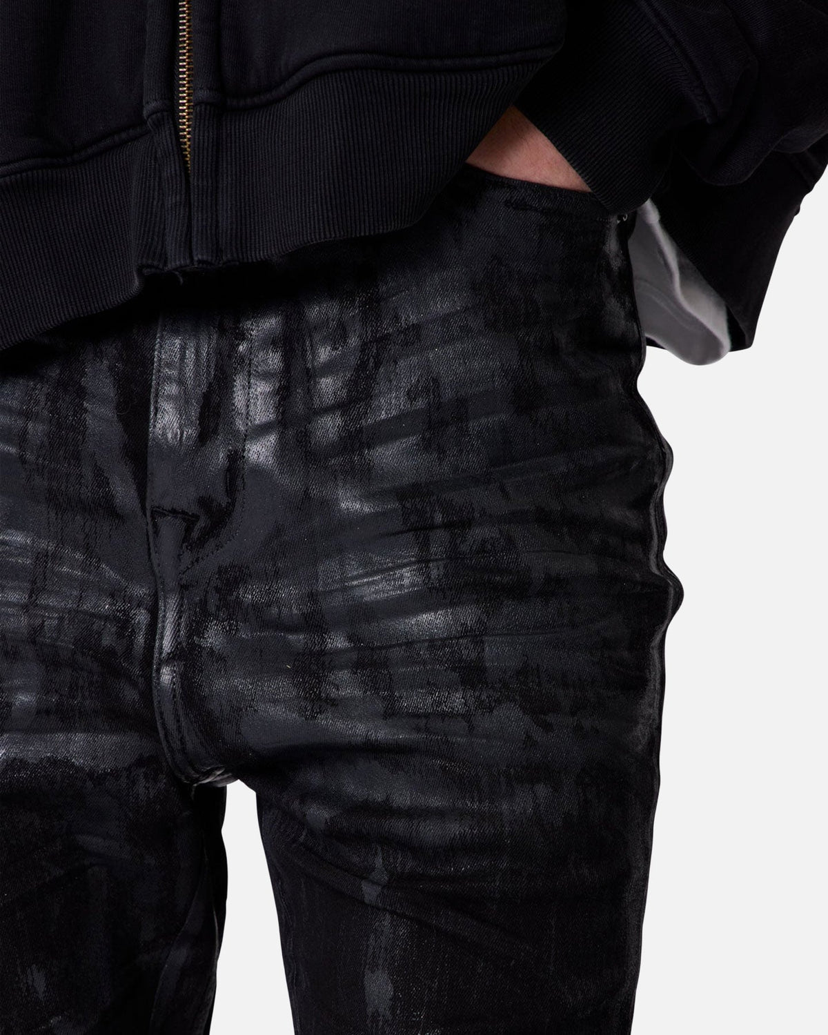 MNML Super Stacked Denim Jeans Washed Black - image 7