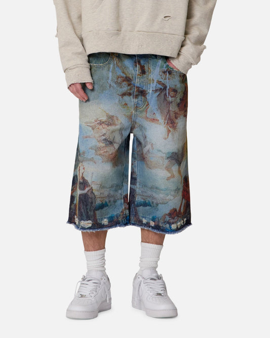 MNML Ultra Baggy Angel Denim Shorts Multi - image 2
