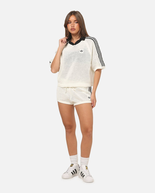 Adidas Women's Crochet Shorts White/Black - image 2