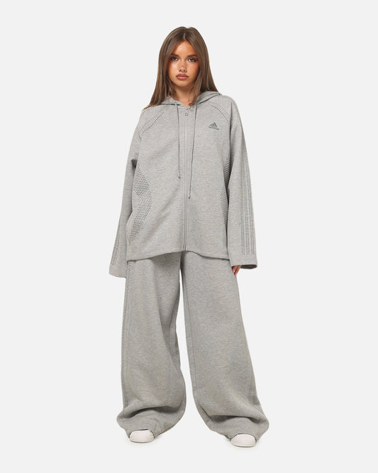 Adidas Women's Teamgeist Rhinestone Track Pants Grey Marle - image 2