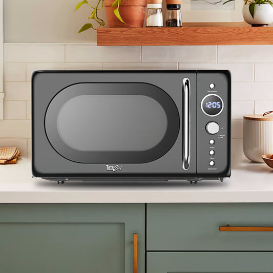 Total Chef Retro Microwave 20L Black
