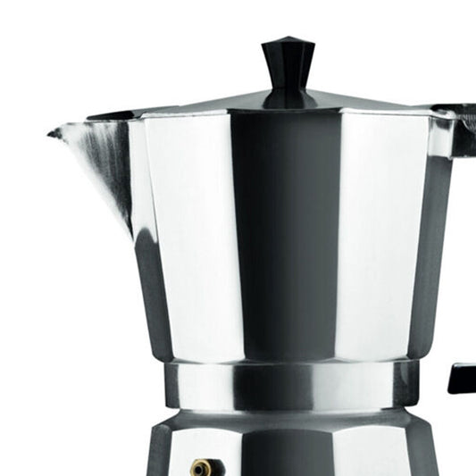 Pezzetti Italexpress Cafetiere 6-Cup Espresso Stovetop Coffee Maker Silver