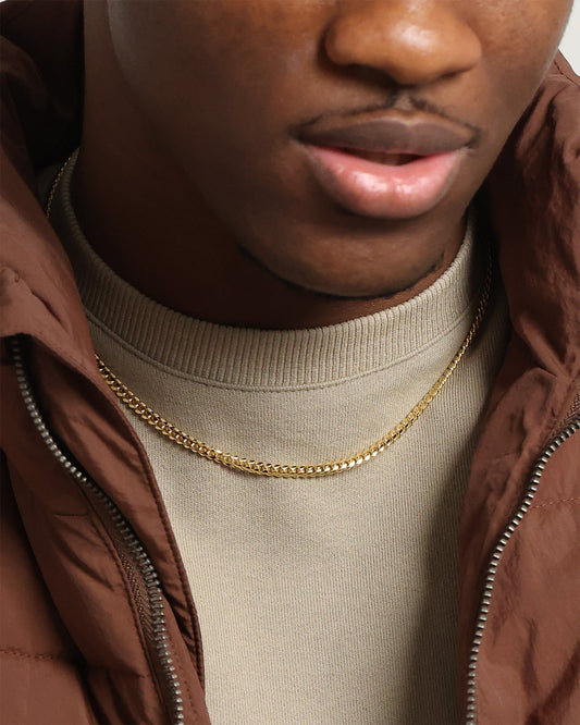 House Of Auric Cuban Link 4mm 18" Chain 18K Gold Vermeil - image 2