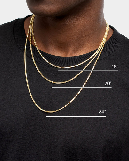 House Of Auric Franco 2.2mm 20" Chain 18k Gold Vermeil - image 2