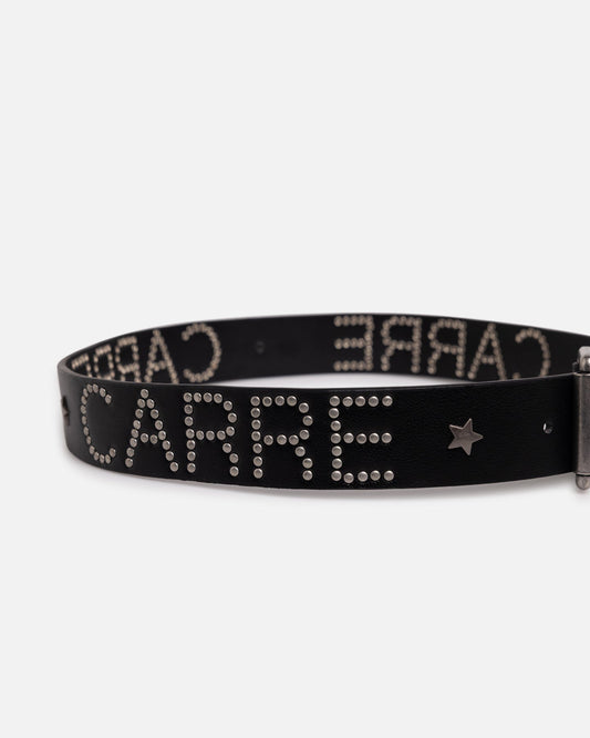 Carre Studded Vegan Leather Belt Black - image 2