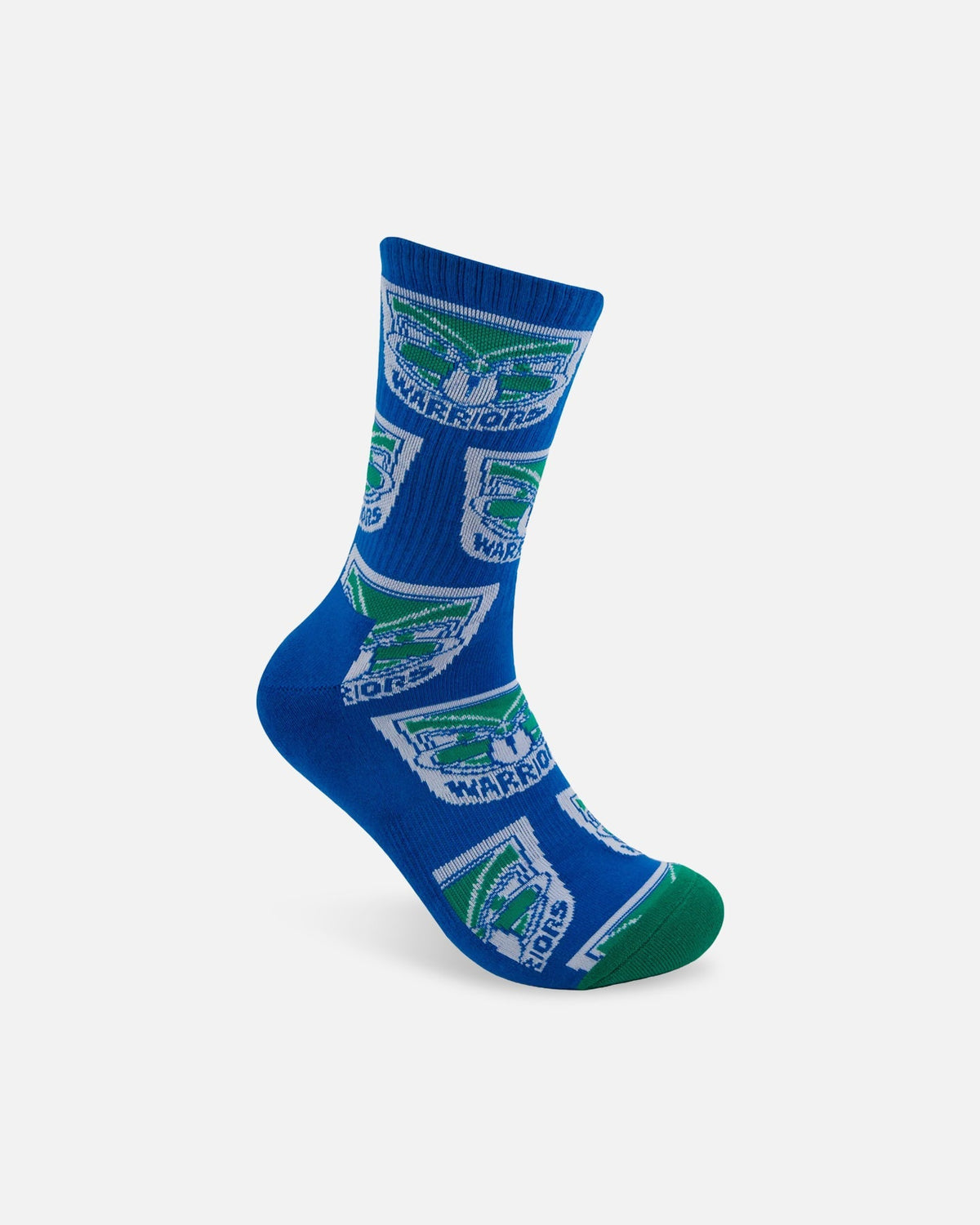 Foot-ies New Zealand Warriors Crew Socks 2 Pack White/Blue - image 4