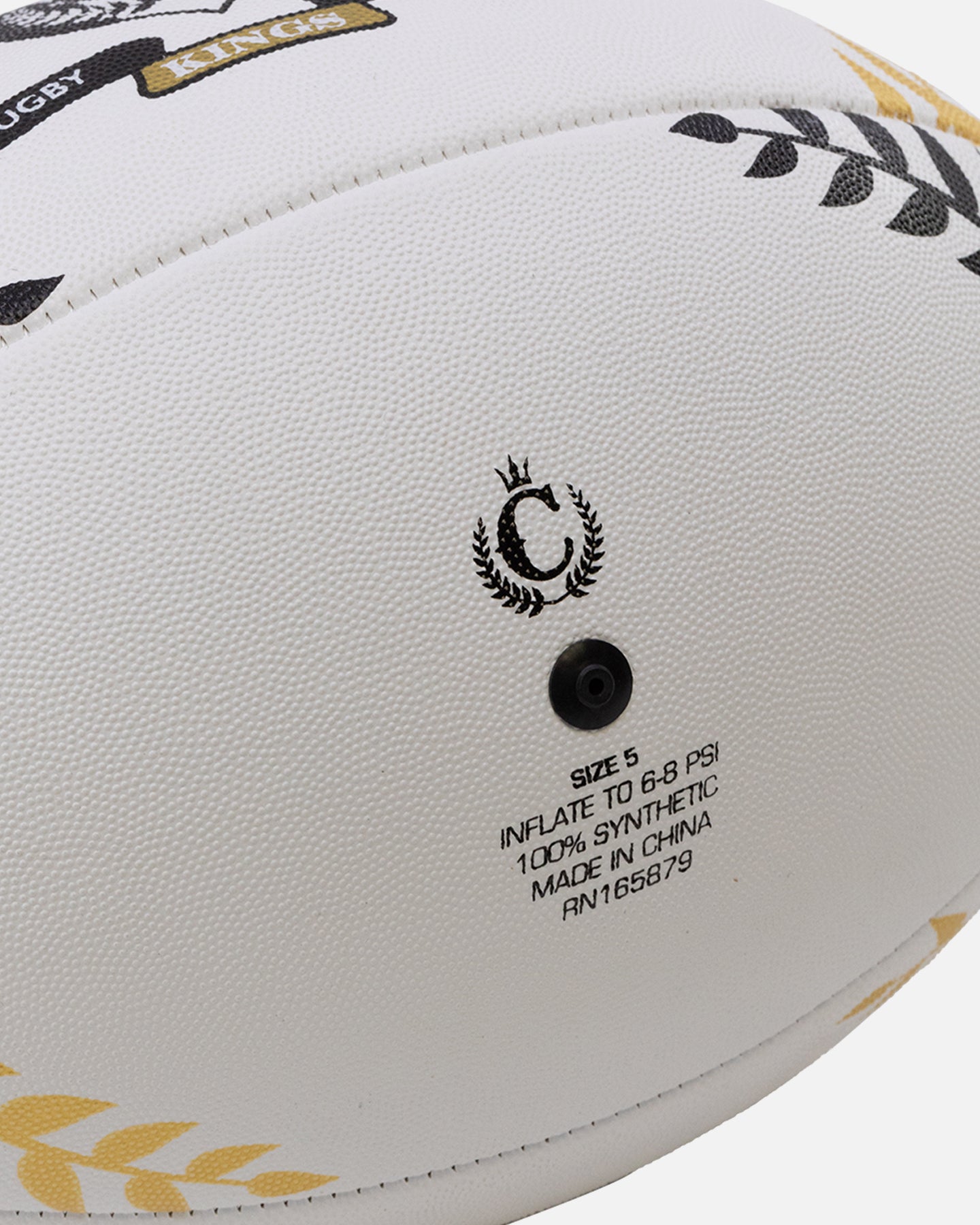 Culture Kings NFS Rugby Ball 24 White/Black/Gold