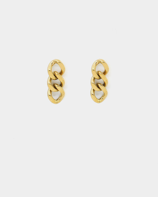 Raising Hell Miami Link Earrings Gold