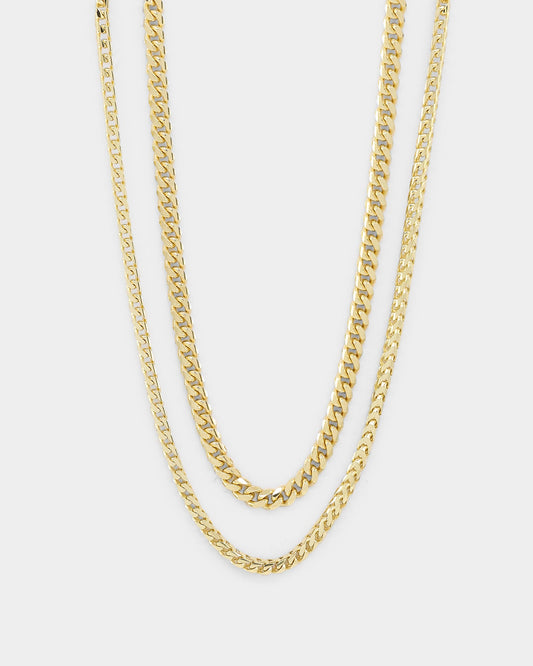 House Of Auric Cuban & Franco Stack 18K Gold Vermeil - image 2
