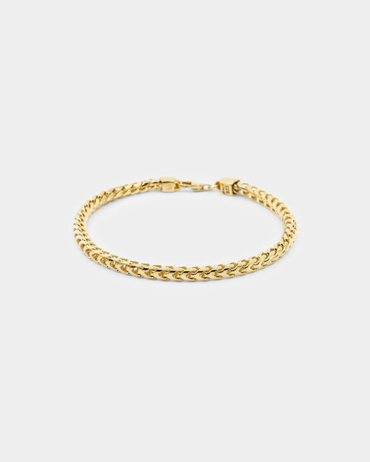House Of Auric 3.7mm Franco Bracelet 18k Gold Vermeil - image 2