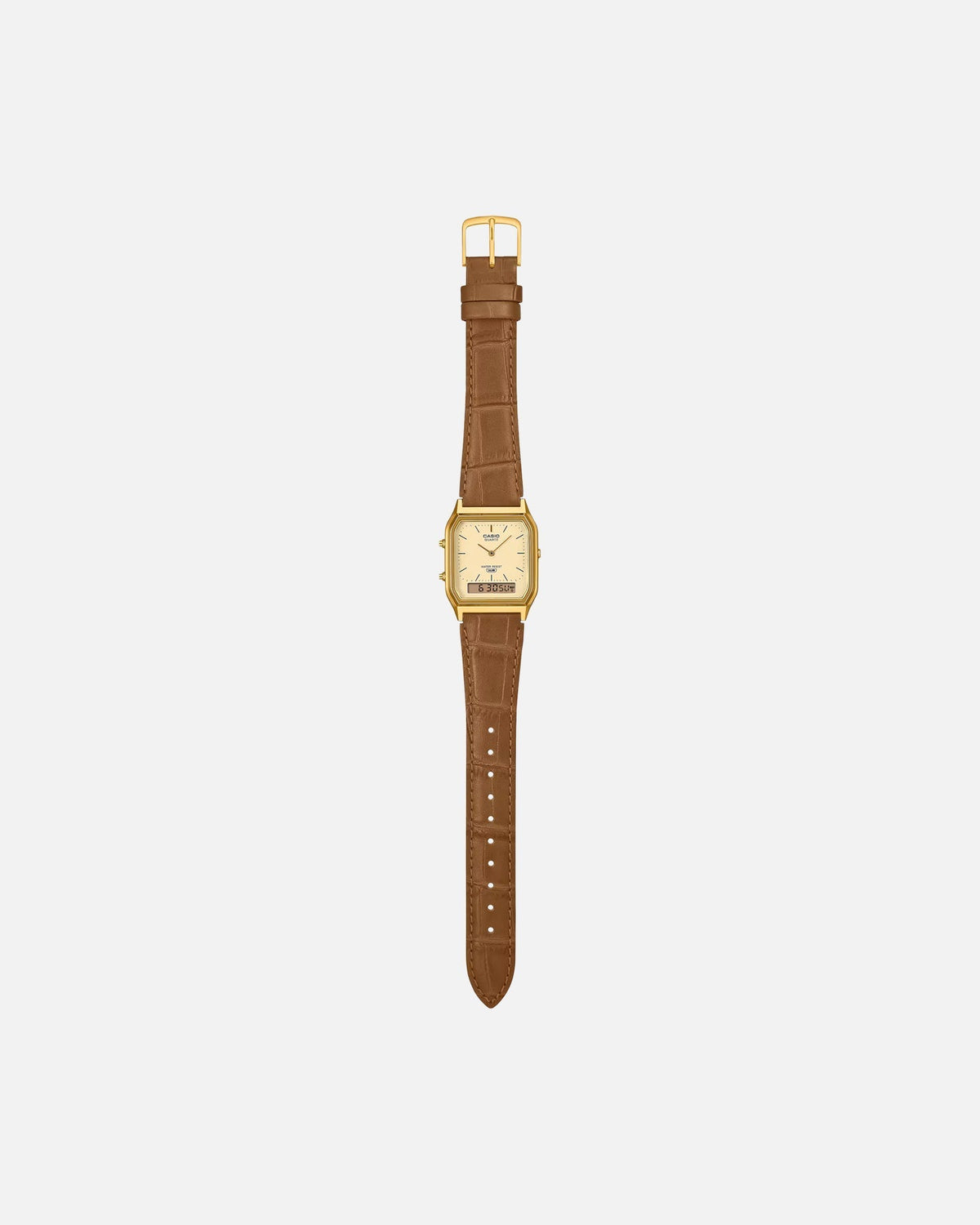 Casio AQ230EGL-9A Watch Black/Gold/Tan - image 5