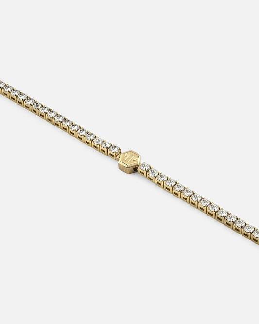 Philipp Plein Plein Tennis Royal Clear Crystal Bracelet Gold