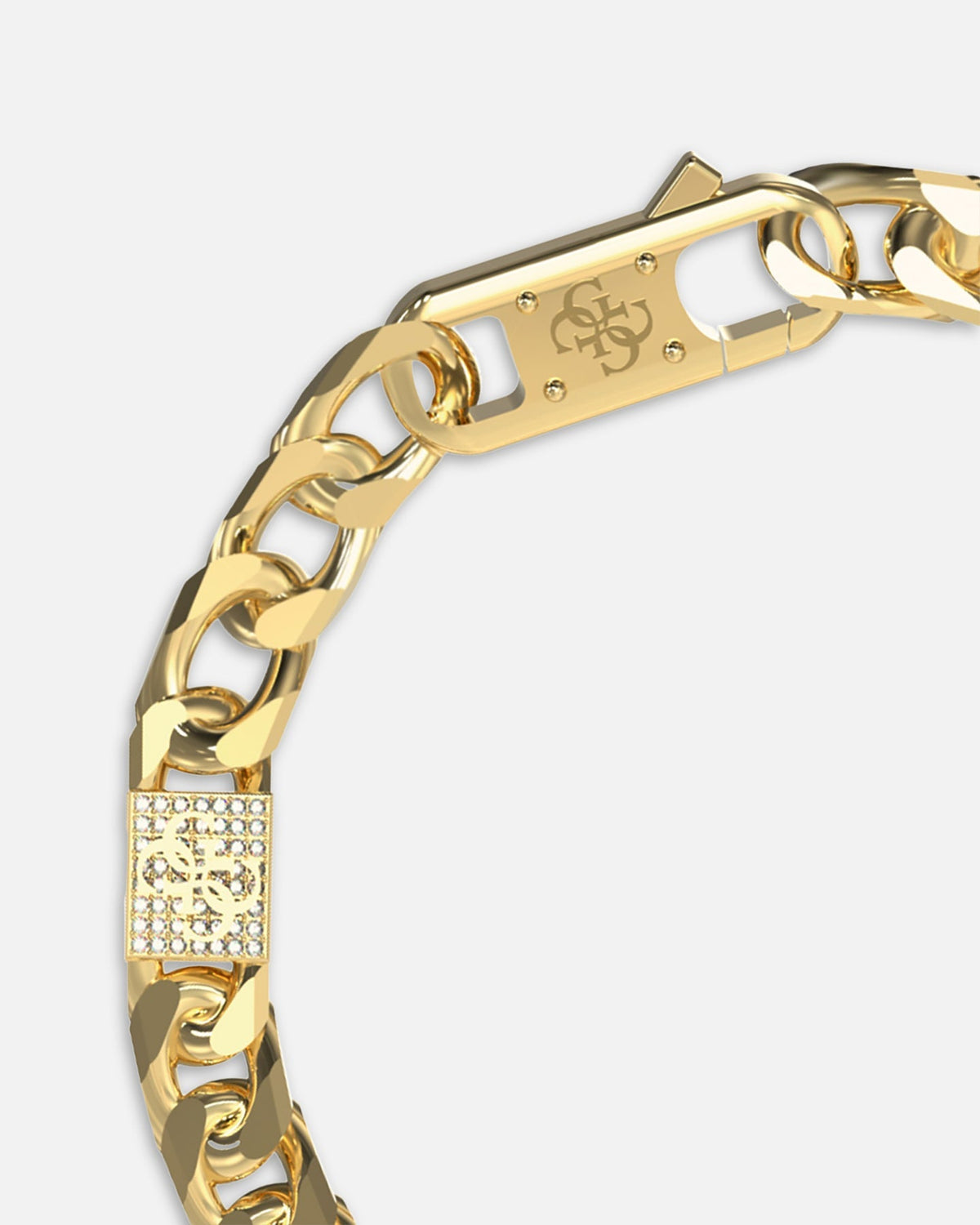 Guess Mainline 4G Curb Chain Pave Bracelet Gold - image 3