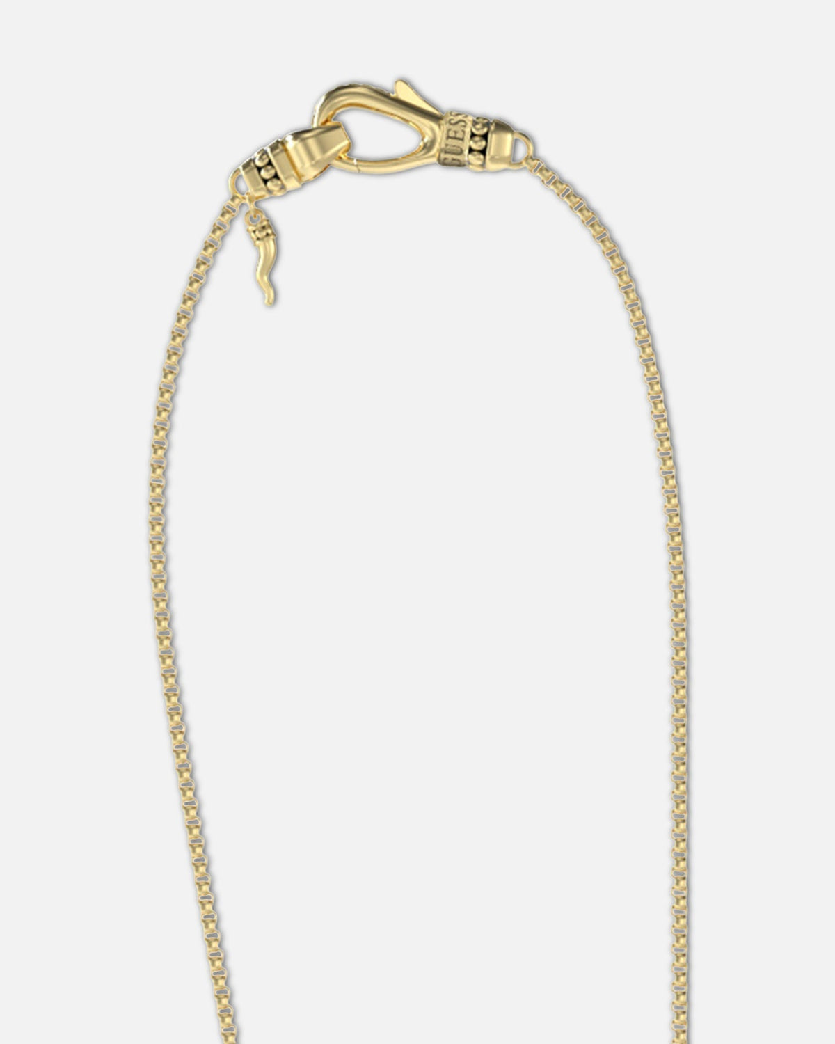 Guess Mainline Back To Black Octagon Necklace Black/Gold - image 5