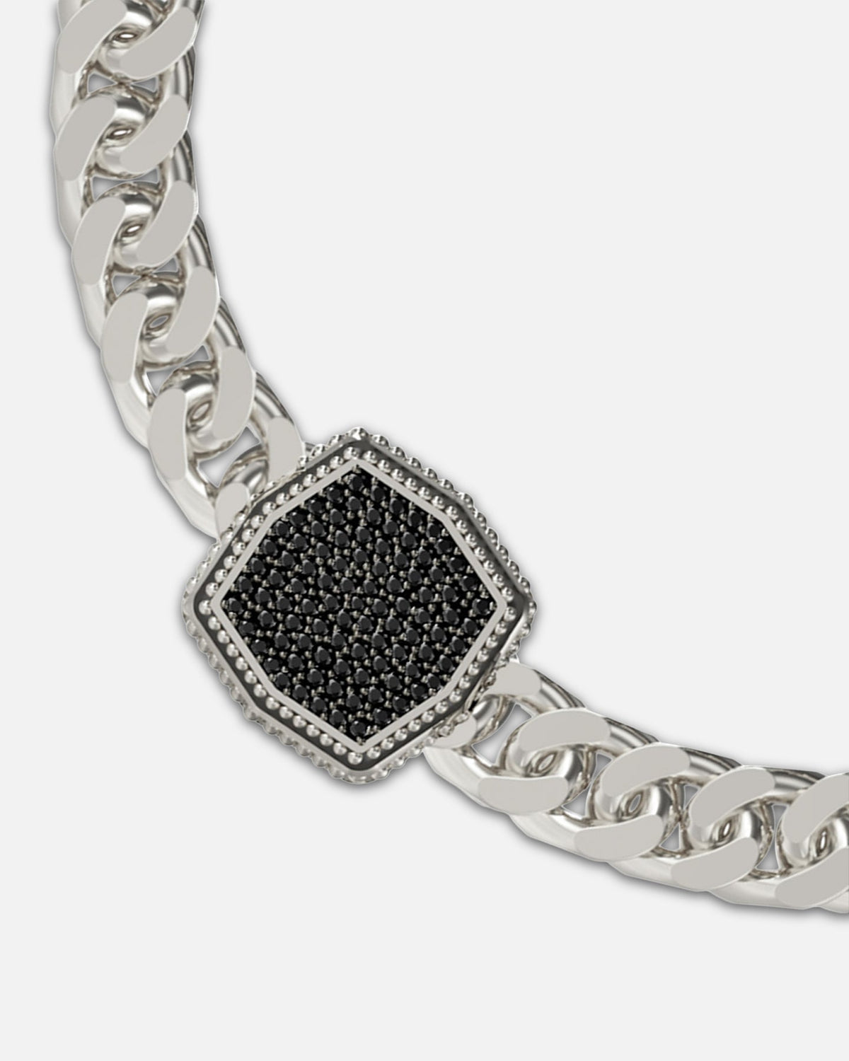 Guess Mainline Back To Black Octagon Bracelet Silver - image 5