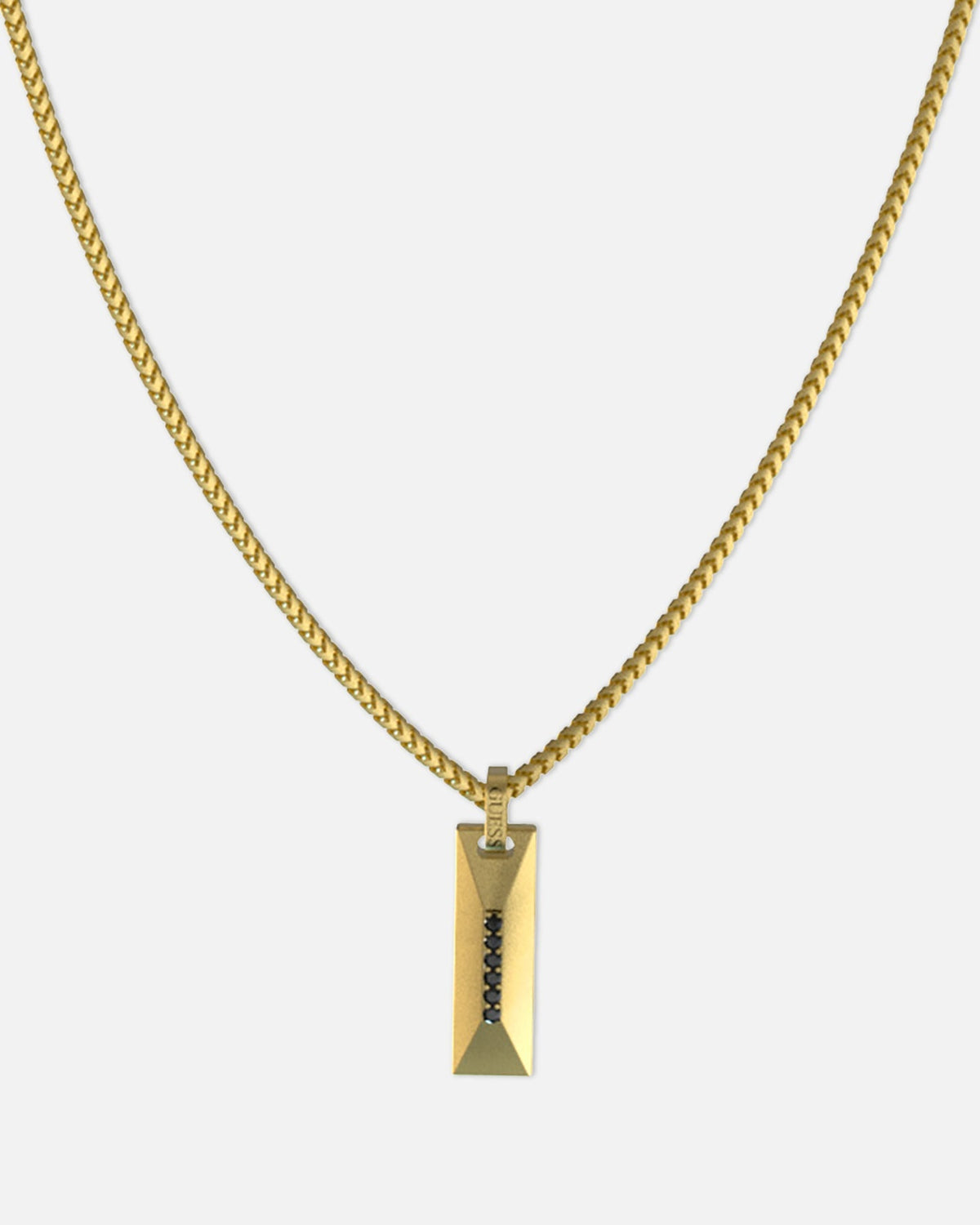 Guess Mainline True Spirit Crystal Tag Necklace Gold - image 2