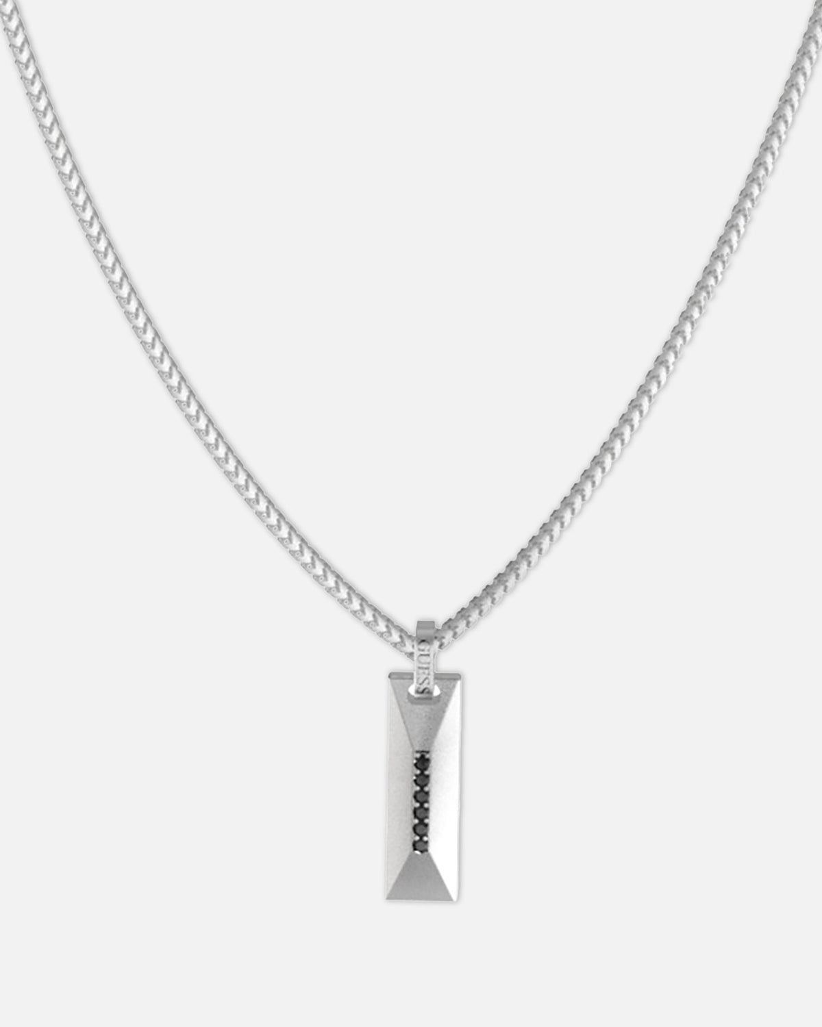 Guess Mainline True Spirit Crystal Tag Necklace Silver - image 2