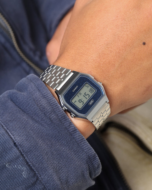 Casio A159WEVJ-2D Watch Silver/Blue - image 2