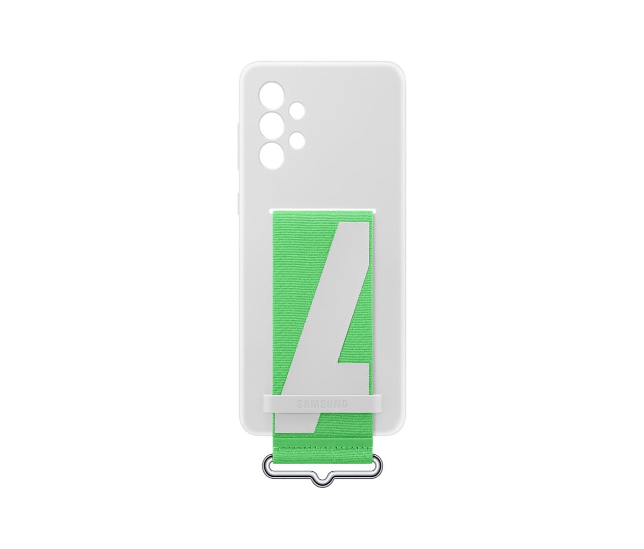 Samsung Silicon Cover Galaxy A73 (White with Strap)
