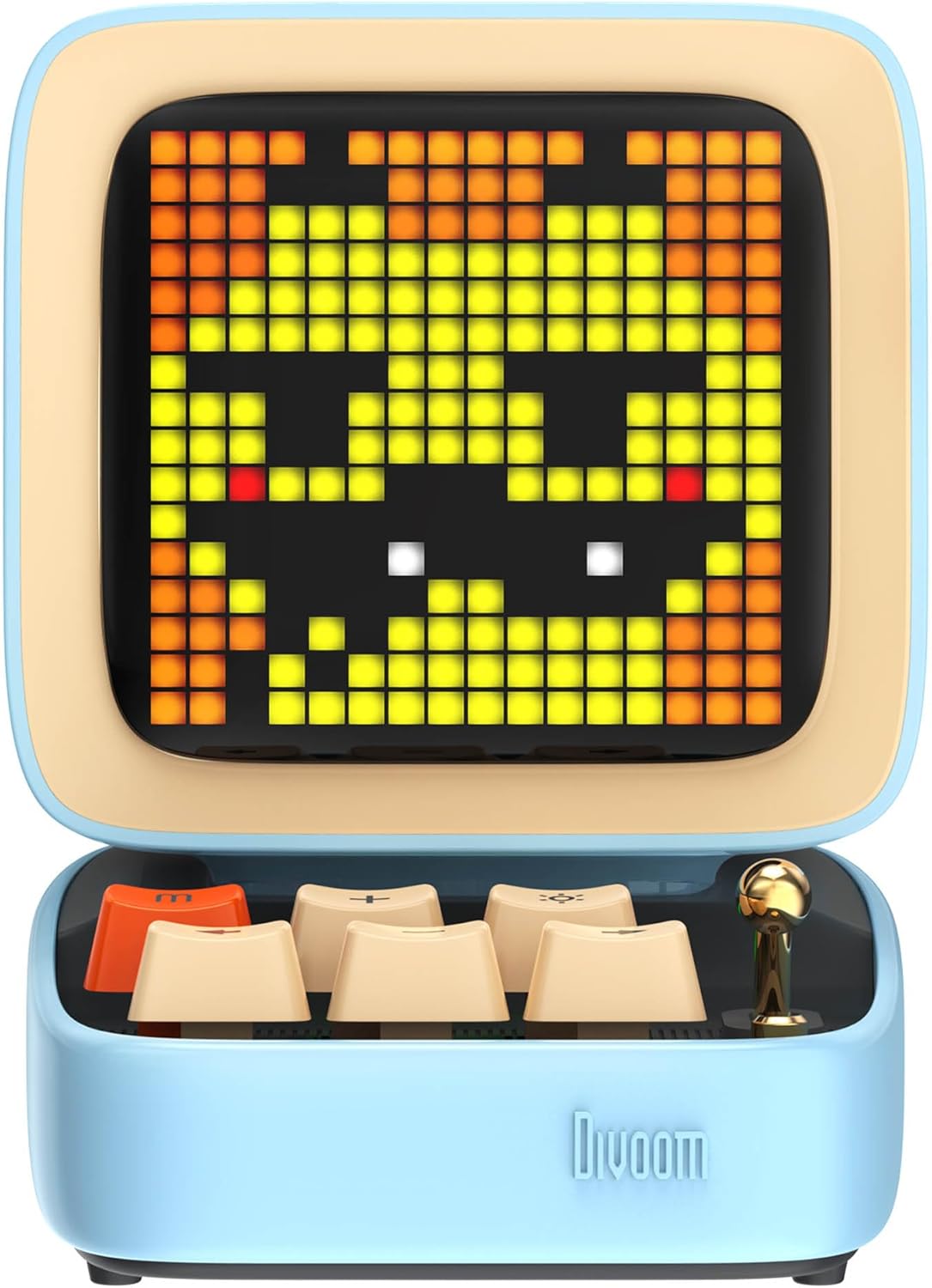 Divoom Ditoo-Mic Mini Karaoke Machine Pixel Art Bluetooth Speaker (Blue)
