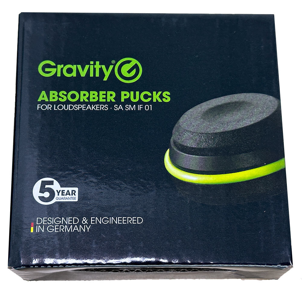 Gravity 4.2cm Absorber Pucks Base Stand For Monitor Speaker 4pc (Black)