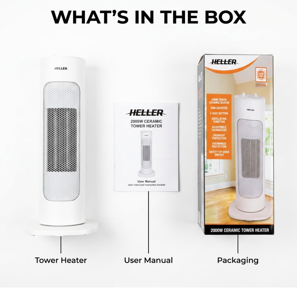Heller Ceramic Tower Heater 2000W HCTH2000