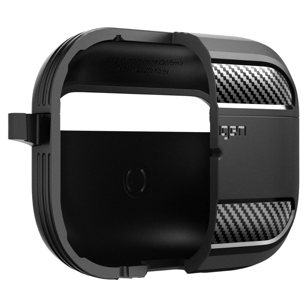 Spigen Apple AirPods Pro 2 Rugged Armor Headset and Earphone - Black
