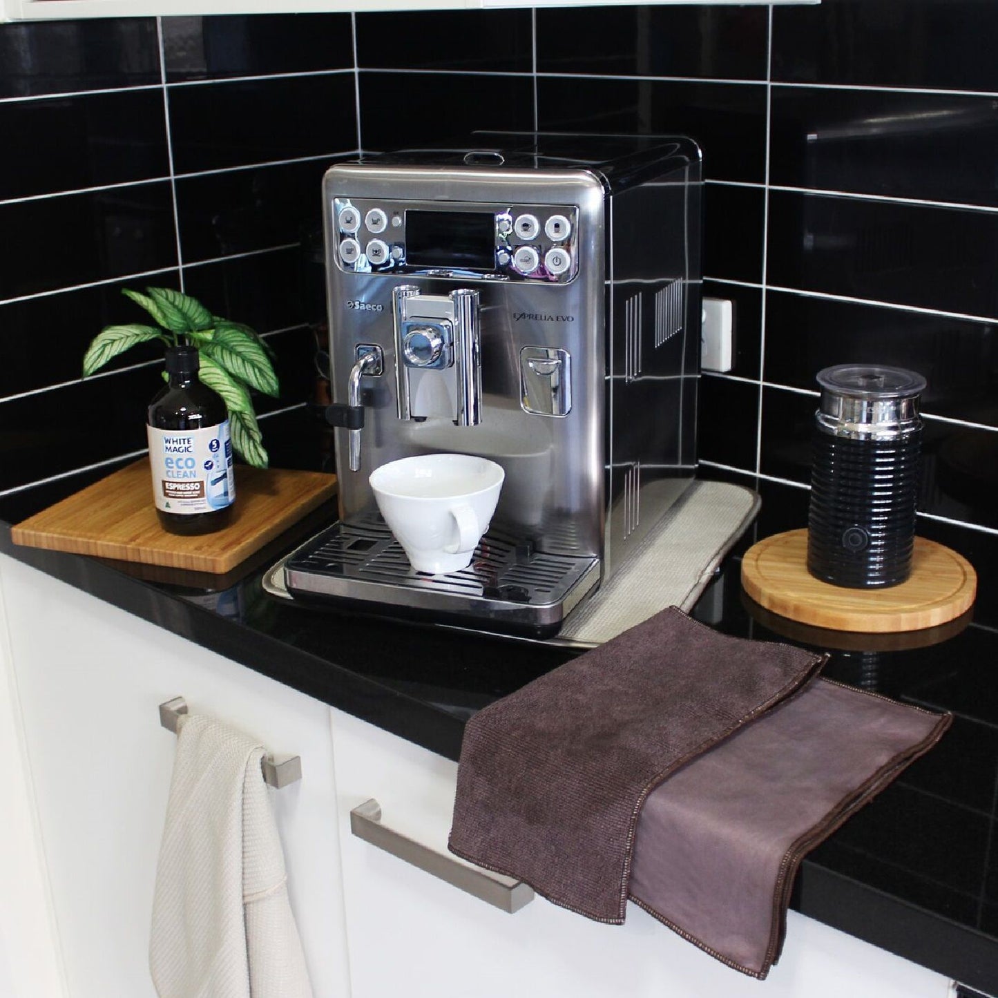 White Magic Eco Cloth Coffee Machine 2 Pack 32 X 32cm