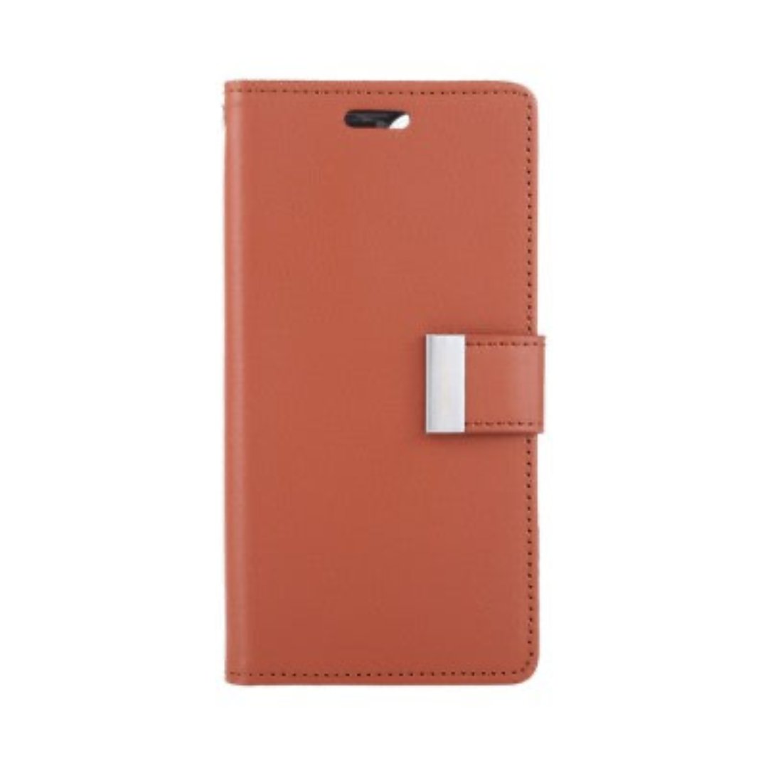 Goospery Rich Diary for iPhone 16 Plus - Brown