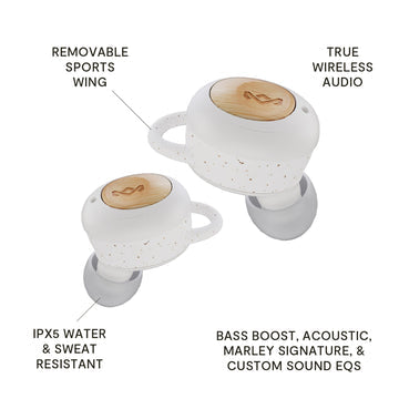 House Of Marley Champion 2 TWS Earbuds (Cream)