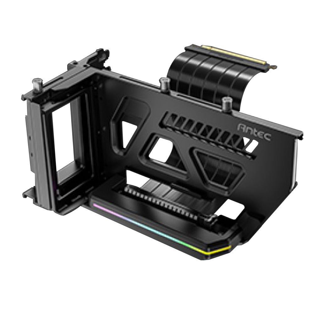 Antec RGB Adjustable Shift PCI Vertical GPU Bracket PCI-E 4.0 Riser Cable Black